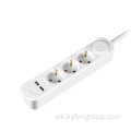 Precio barato 3 outlet schuko plug/Alemania Power Strip